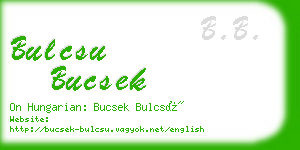bulcsu bucsek business card
